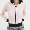 Maglieria Suite Benedict | Cardigan Collo Alto Pink/Navy/Offwh