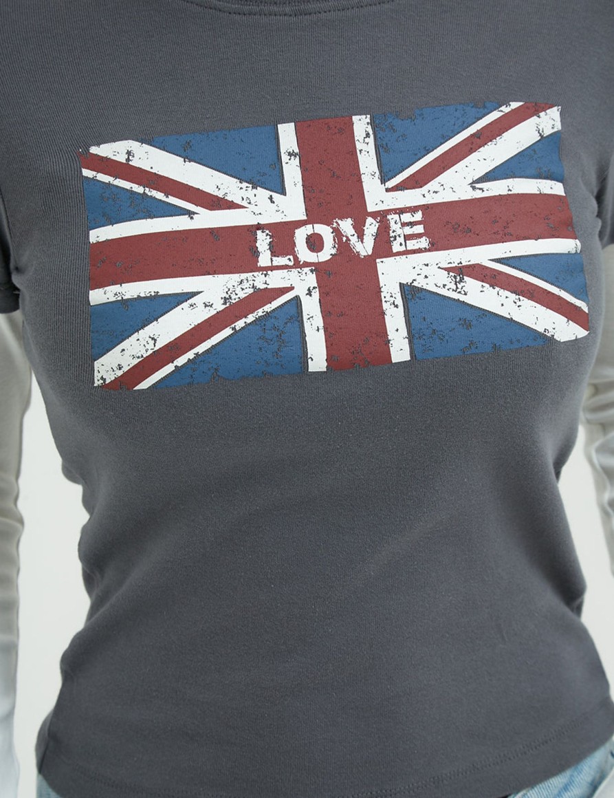 Graphic Tees Suite Benedict | Tshirt "Brit Love" Titanium Grey