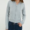 Maglieria Suite Benedict | Cardigan Con Cappuccio E Zip Pearl Mel