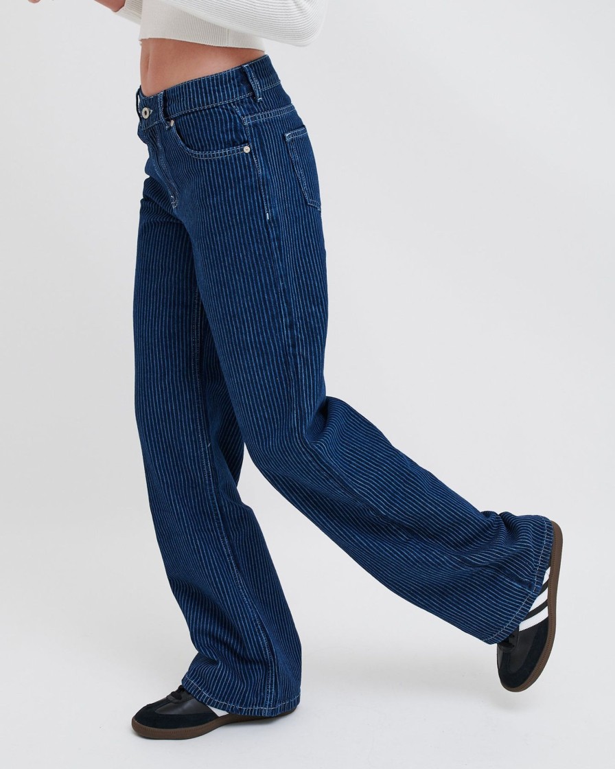 Jeans Suite Benedict | Jeans Wide Gessato Dark