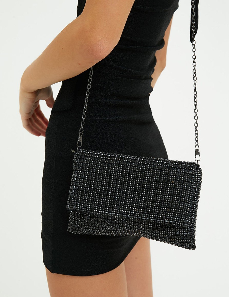 Accessori Suite Benedict | Borsa A Tracolla Con Strass Black