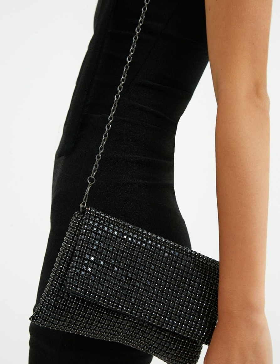 Accessori Suite Benedict | Borsa A Tracolla Con Strass Black