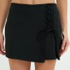 Gonne E Shorts Suite Benedict | Skort Con Pannello E Stringhe Laterali Nero