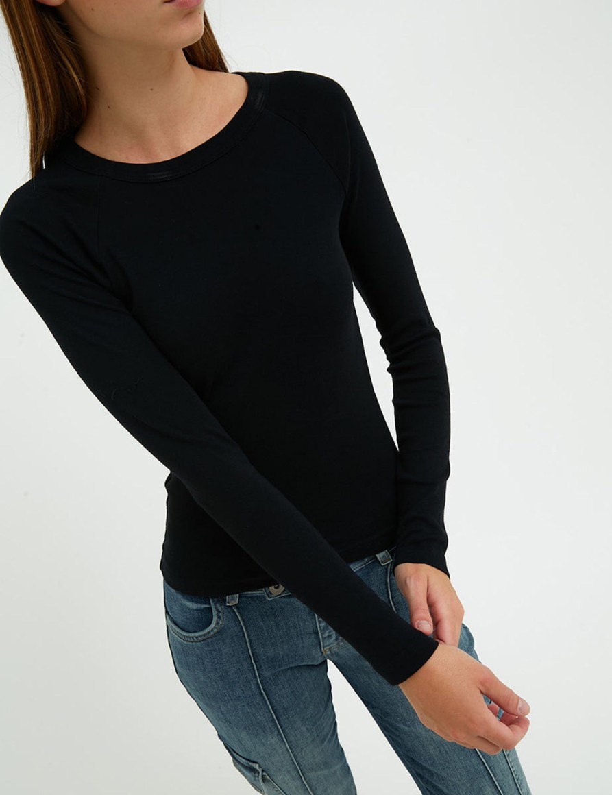 Top & T-Shirts Suite Benedict | T-Shirt Manica Lunga Basic Black