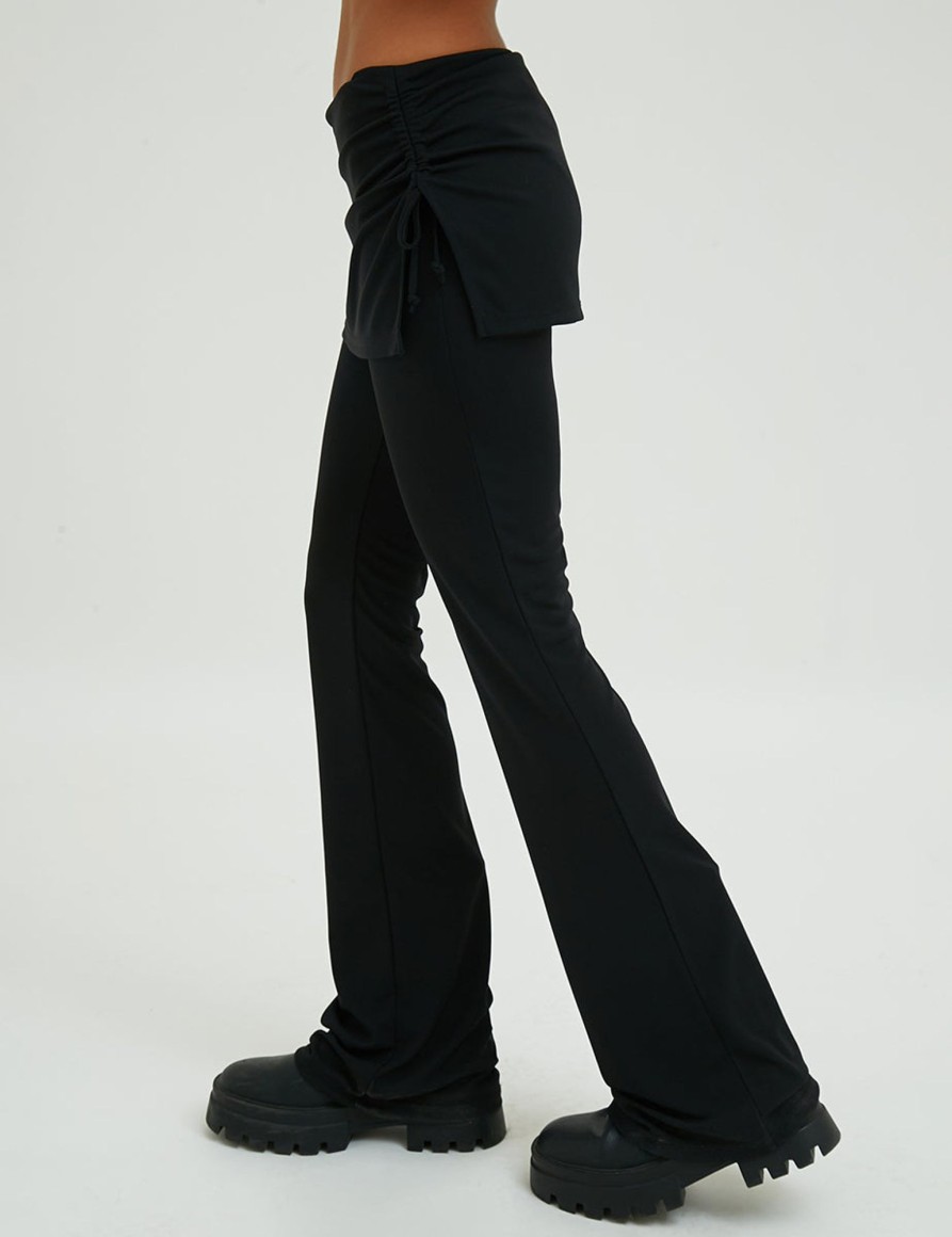 Pantaloni Suite Benedict | Pantalone Flare Con Gonna Sovrapposta Nero