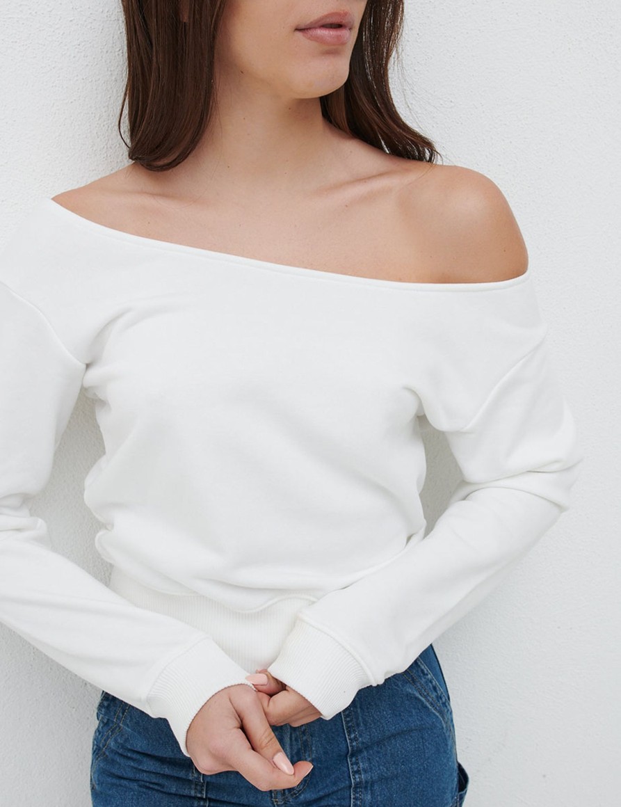 Felpe Suite Benedict | Felpa Offshoulder Offwhite