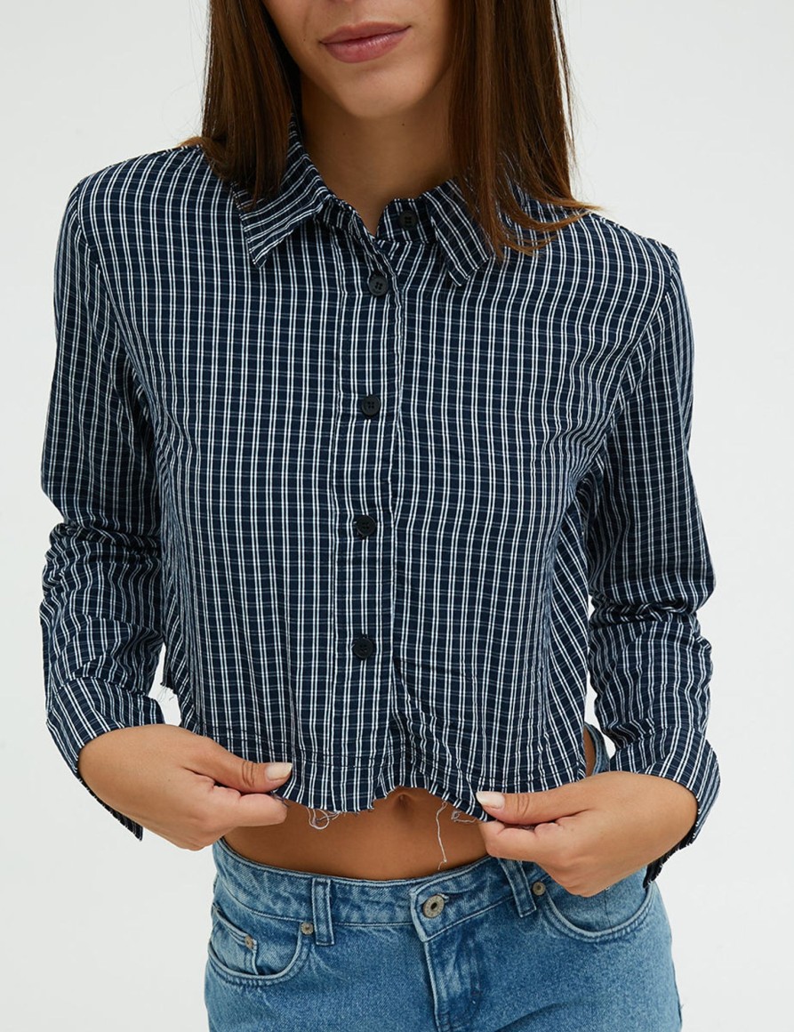 Bluse E Camicie Suite Benedict | Camicia Crop Fantasia Dk Navy