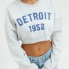 Felpe Suite Benedict | Felpa Crop Girocollo "Detroit" Pearl Mel