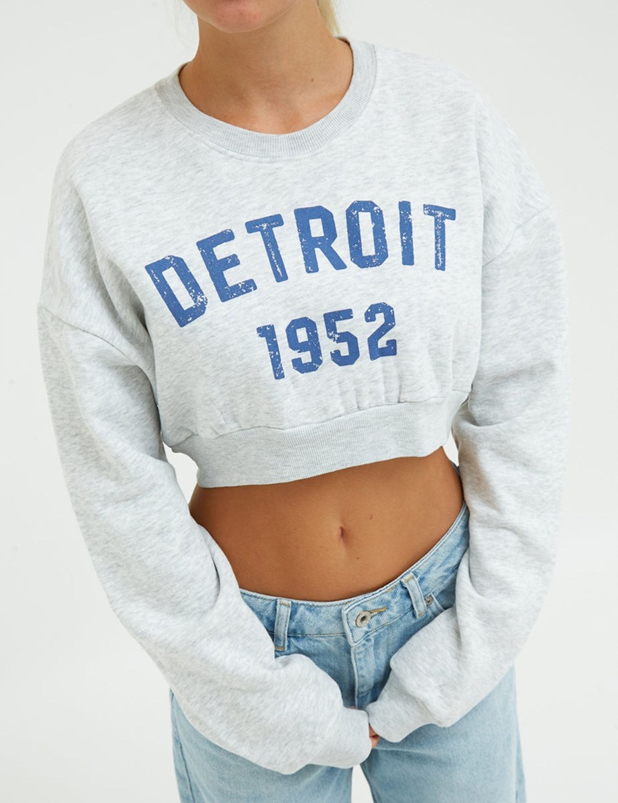 Felpe Suite Benedict | Felpa Crop Girocollo "Detroit" Pearl Mel