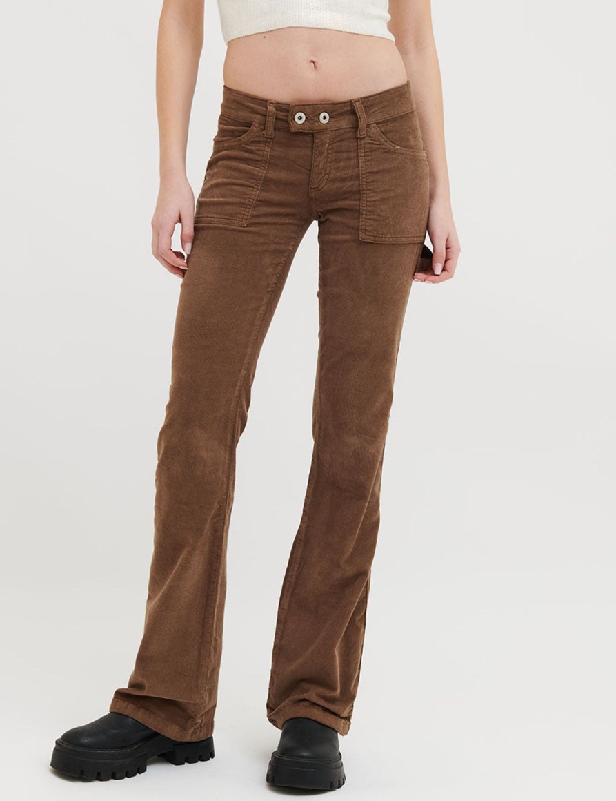 Pantaloni Suite Benedict | Pantalore Flare In Velluto Nut