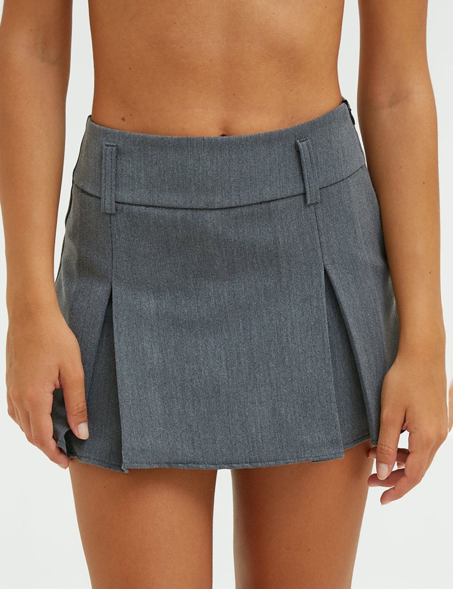 Gonne E Shorts Suite Benedict | Skort Con Pieghe Fumo