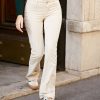 Pantaloni Suite Benedict | Pantalore Flare In Velluto Chalk