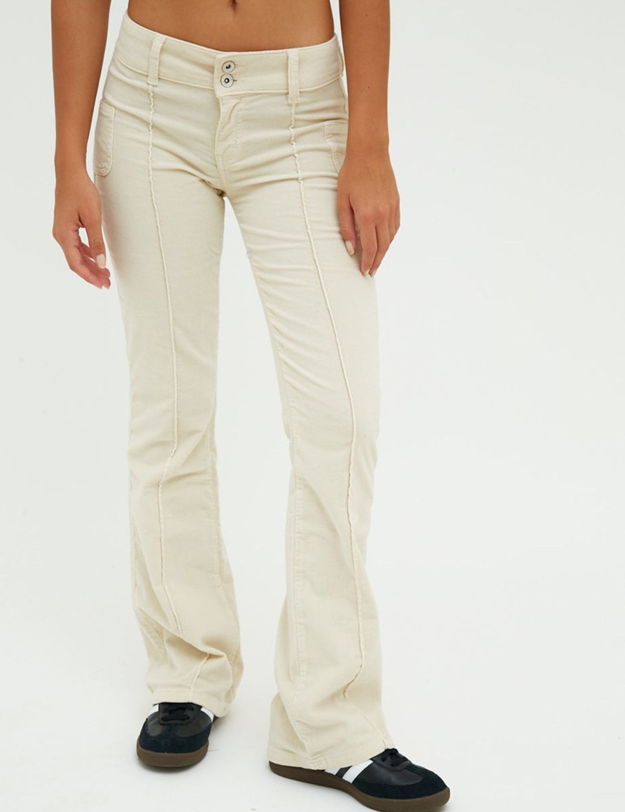 Pantaloni Suite Benedict | Pantalore Flare In Velluto Chalk