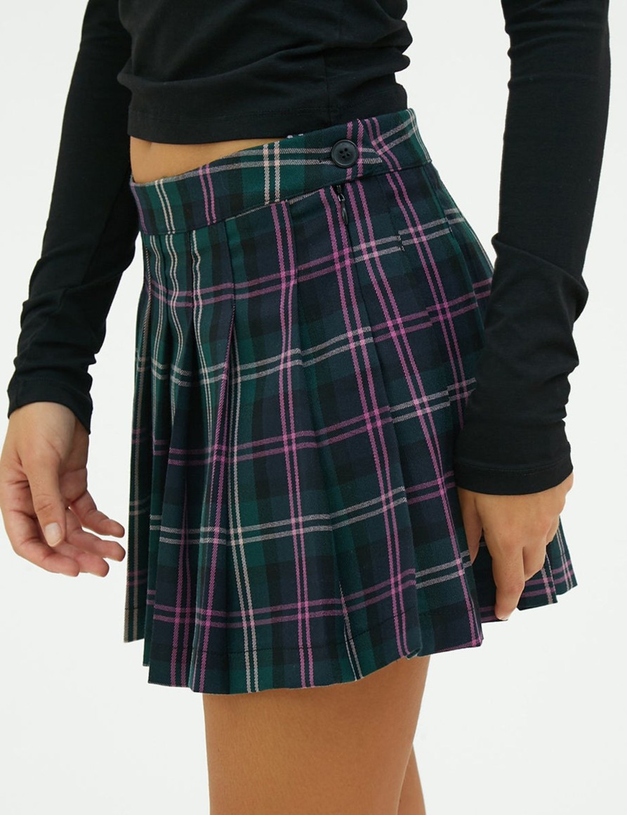 Gonne E Shorts Suite Benedict | Gonna A Pieghe In Tartan Check Pnk Green