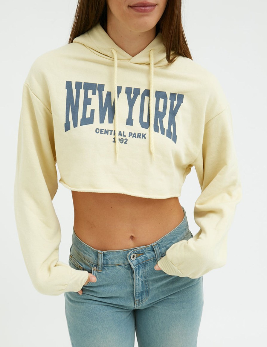 Felpe Suite Benedict | Felpa Crop "New York" Butter