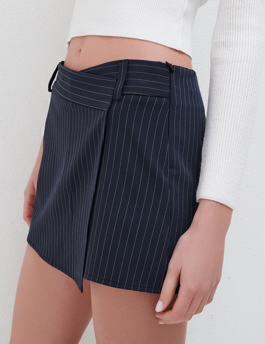 Gonne E Shorts Suite Benedict | Skort Gessato Gess-Blu Navy